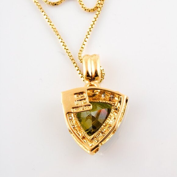 14Kt Gold Over Solid Silver Certified Gemstoneand CZ Diamonds High Quailty Desin - Picture 5 of 5